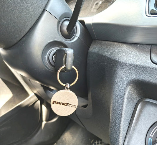 Customizable wooden keychain